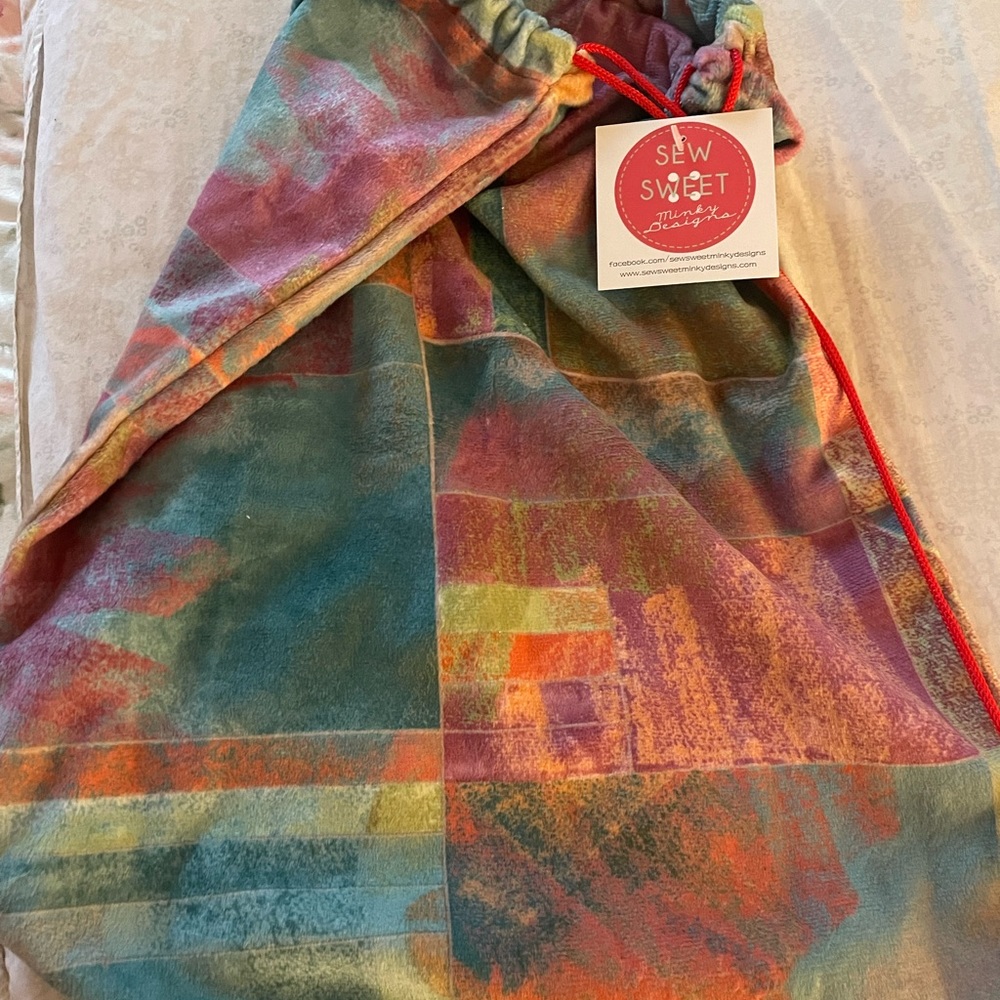 See Sweet Minky Drawstring Bag